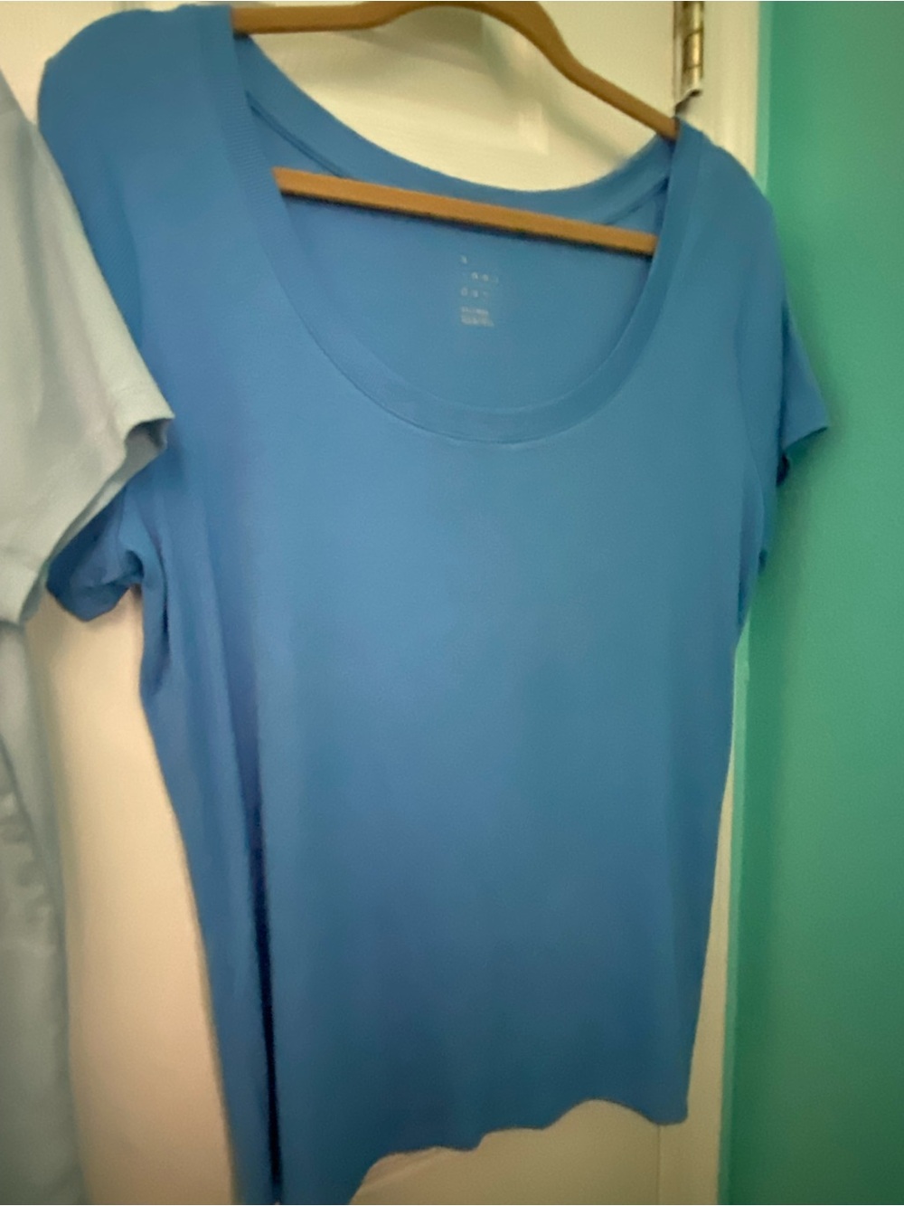 Lot of (2) A New Day Short Sleeve Tops (1) Lt. Blue NWT XL & (1) Med. Blue XXL. - Picture 4 of 9
